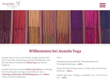 Tablet Screenshot of anandayoga.ch